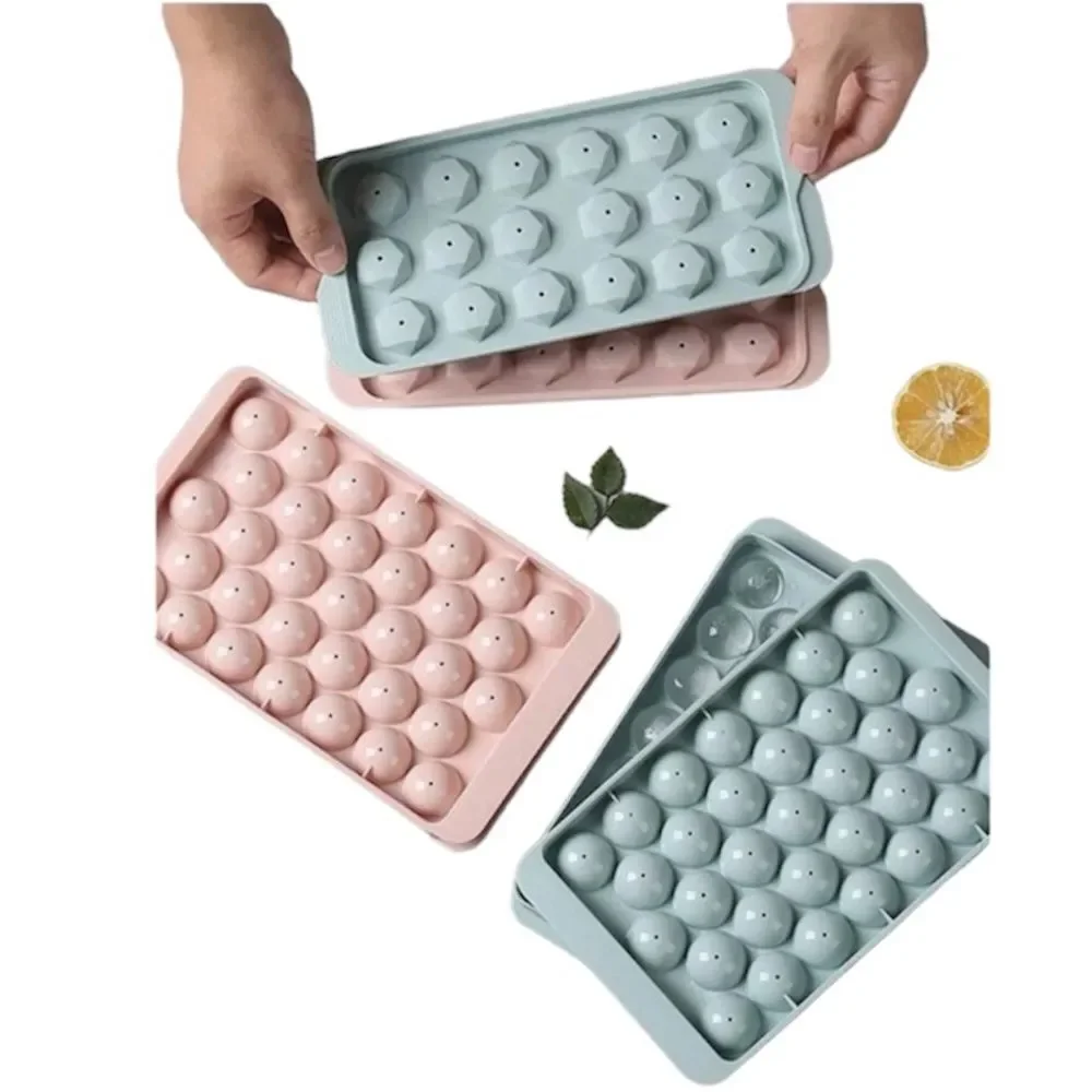 Ice Trays 5 pc Multi-grid Random Color Ice Ball Mold Pink Blue Sphere Set of 5